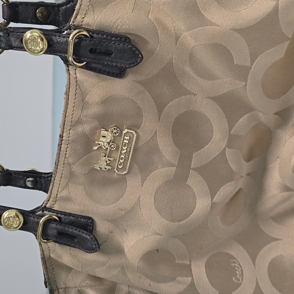 Coach Tan Signature Tote Bag